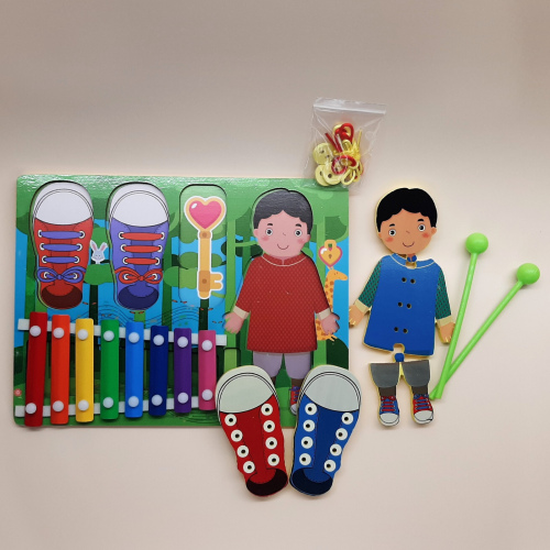 Доска развивающая «Ксилофон + шнуровка»