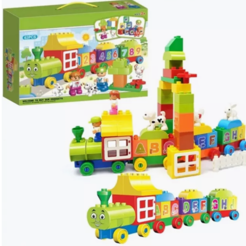 Конструктор DUBLO «Железнодорожная станция», 65 деталей, аналог LEGO DUPLO